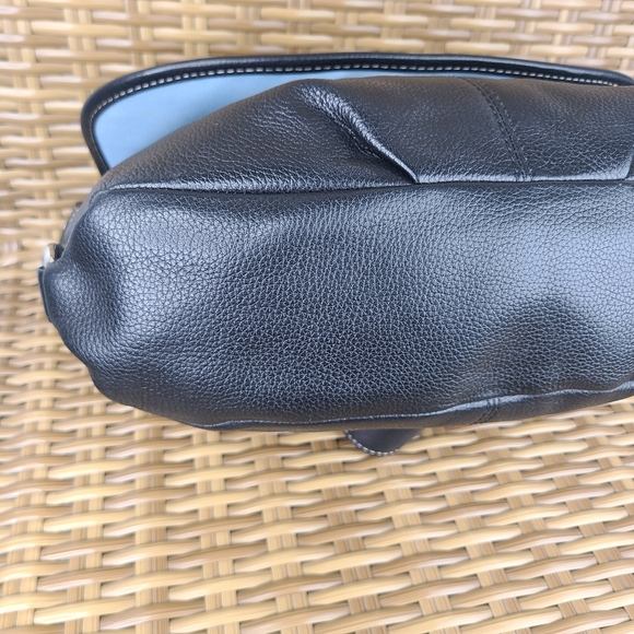 Coach Black Pebbled Leather Legacy Flap Shoulder Bag Silver Hardware - Picture 11 of 16